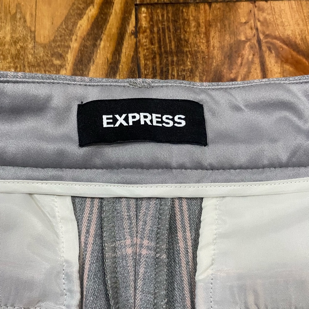 Express Mid Rise Plaid Columnist Barely Boot Pant - image 6